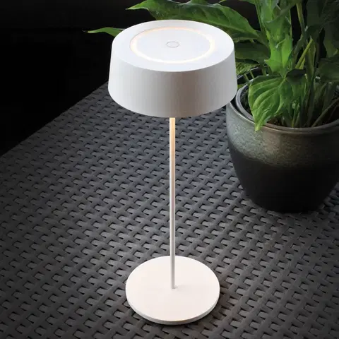 Vonkajšie osvetlenie terasy Eco-Light LED lampa Cocktail na batérie stmievateľná biela
