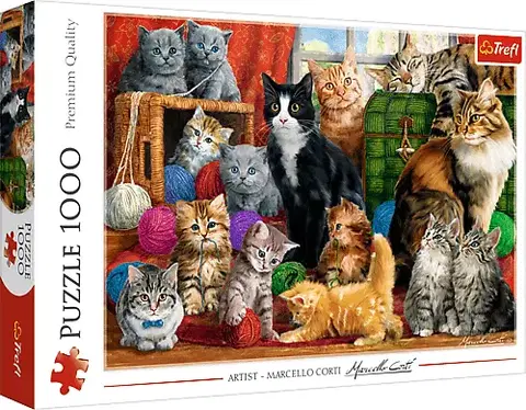 Hračky puzzle TREFL - Puzzle 1000 - Stretnutie mačiek