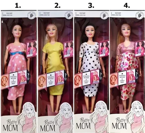 Hračky bábiky WIKY - Tehotná bábika s bábätkom 30cm, Mix Produktov
