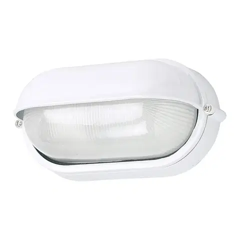 Vonkajšie nástenné svietidlá G & L Handels GmbH Vonkajšie nástenné svietidlo 400180 oválne, biele