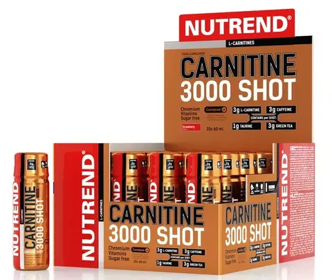 L-karnitín Carnitine 3000 Shot - Nutrend 20 x 60 ml. Jahoda