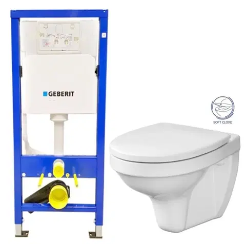 Kúpeľňa GEBERIT DuofixBasic bez tlačidla + WC CERSANIT DELFI + SOFT SEDADLO 458.103.00.1 X DE2