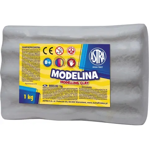 Hračky ASTRA - Modelovacia hmota do rúry MODELINA 1kg Grafitová, 304118009