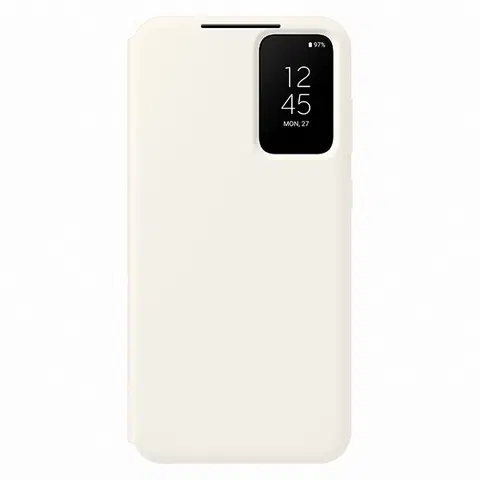 Puzdrá na mobilné telefóny Puzdro Smart View Wallet pre Samsung Galaxy S23 Plus, cream EF-ZS916CUEGWW