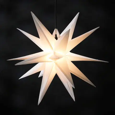 Vianočné svetelné hviezdy STERNTALER Plastová hviezda Jumbo Ø1m exteriér 18 cípov biela