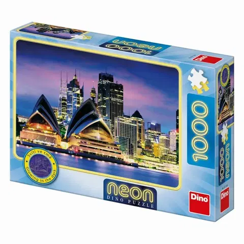Hračky puzzle DINO - Opera V Sydney 1000 Neon Puzzle