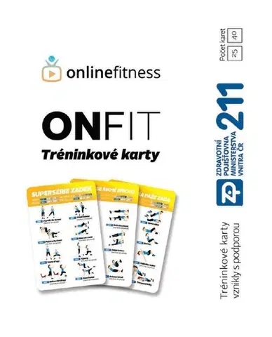 Fitness, cvičenie, kulturistika ONFIT Tréninkové karty 40 karet