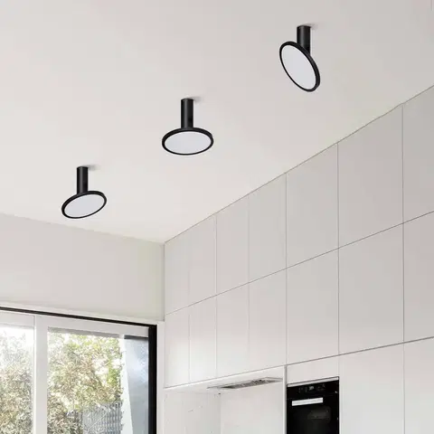 Stropné svietidlá ACB ILUMINACIÓN Stropné svietidlo Morgan LED, pohyblivé, čierne