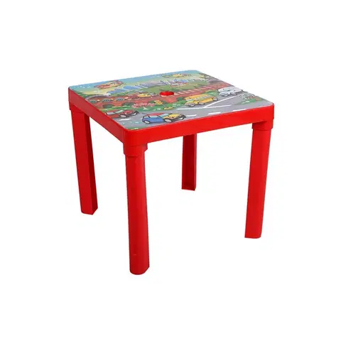 Hračky na záhradu STAR PLUS - Detský záhradný nábytok - Plastový stôl červený