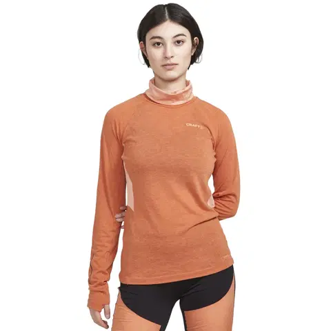 Dámske tričká Dámske tričko CRAFT ADV SubZ Wool LS 2 W oranžová - M