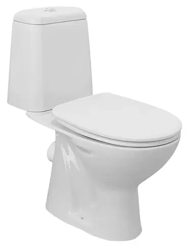 Kúpeľňa AQUALINE - RIGA WC kombi, dvojtlačítko 3/6, zadný odpad, splachovací mechanizmus, biela RG601