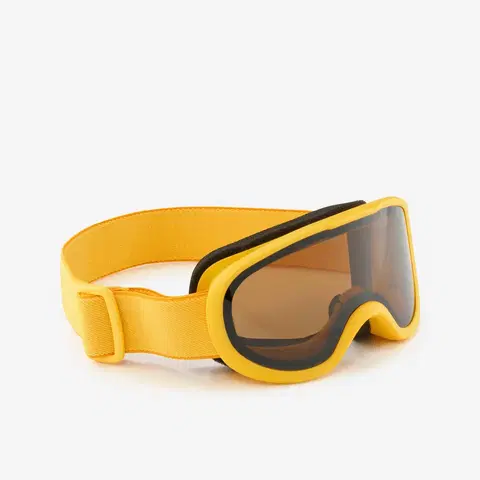 okuliare Detské okuliare na lyžovanie a sánkovanie žlté