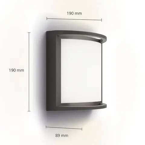 Vonkajšie nástenné svietidlá Philips Vonkajšie nástenné svietidlo Philips LED Samondra UE