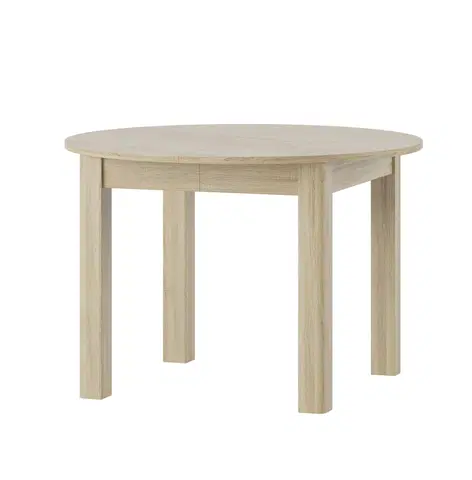 Jedálenské stoly ALAN 1 okrúhly jedálenský stôl s rozkladom, dub sonoma