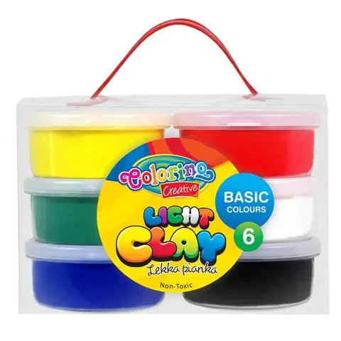 Kreatívne a výtvarné hračky PATIO - Colorino modelovacia hmota Light Clay 6 farieb