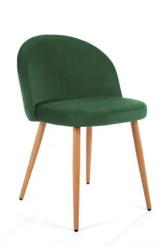 Jedálenské stoličky Glamour kreslo KATKA, zelené