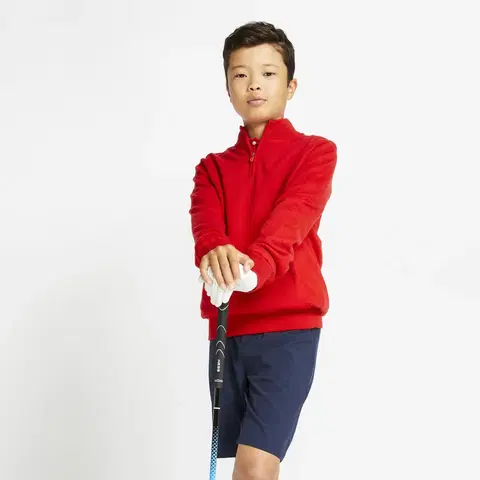 mikiny Detský golfový pulóver do vetra červený