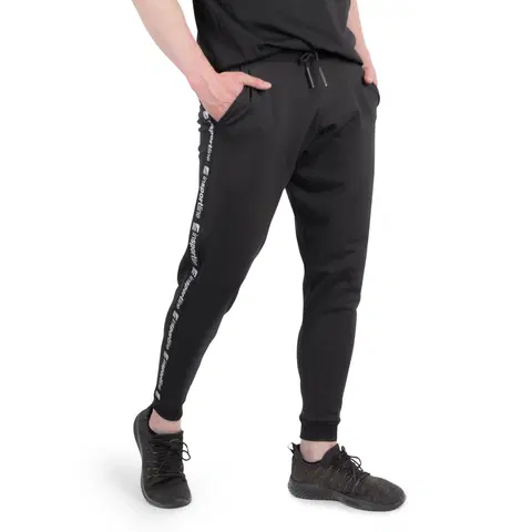 Pánske klasické nohavice Pánske tepláky inSPORTline Comfyday Man štandardná - čierna - XXL