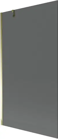 Sprchové dvere MEXEN/S - Next vaňová zástena FIX 100 x 150 cm, grafit, zlatá 895-100-000-00-40-50