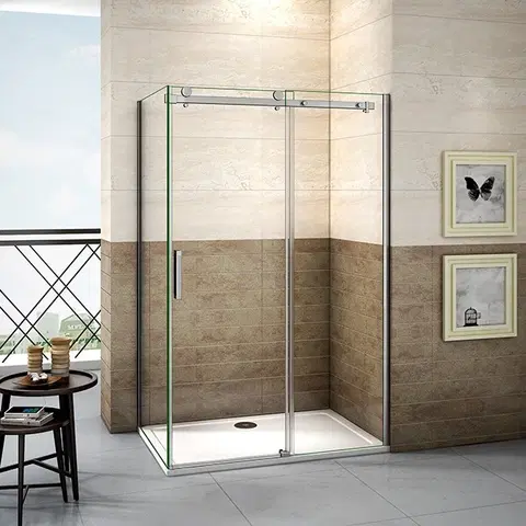 Sprchovacie kúty H K - Sprchovací kút DIAMOND 120x80 cm L / P variant vrátane sprchovej vaničky z liateho mramoru SE-DIAMOND12080 / SE-ROCKY-12080