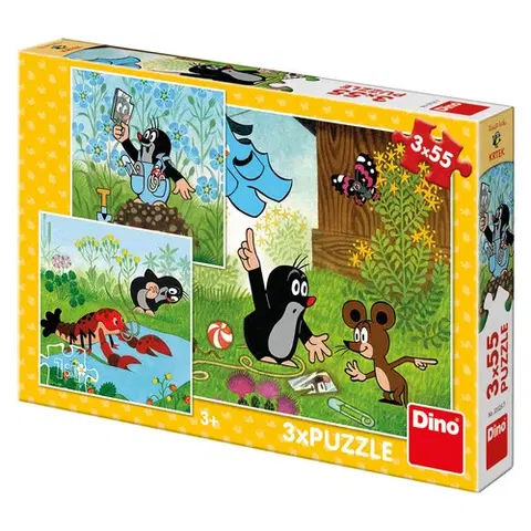 Do 99 dielikov Dino Toys Puzzle Krtko a nohavičky 3x55 Dino
