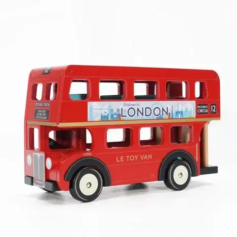 Autíčka a dopravné prostriedky LE TOY VAN Drevený Londýnsky autobus
