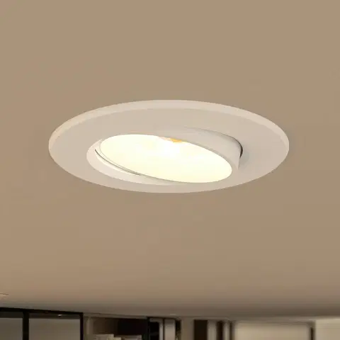 Zapustené svietidlá PRIOS Prios Shima LED vstavané svetlo, biele, 3 000 K, 7 W