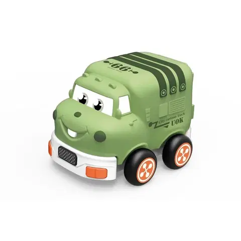 Hračky - autíčka WIKY - Auto soft s tvárou RC 13 cm zelené