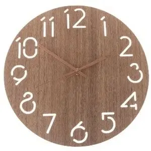 Hodiny Nástenné hodiny Dark wood, pr. 30,5 cm, drevo