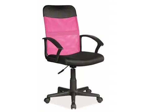 Kancelárske stoličky K-702 kancelárske kreslo, čierna, ružová