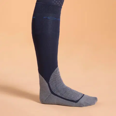 ponožky Jazdecké podkolienky 700 tmavomodré