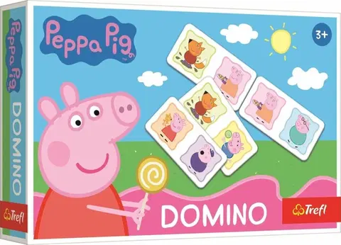 Hračky spoločenské hry pre deti TREFL - Hra - Domino mini - Peppa Pig