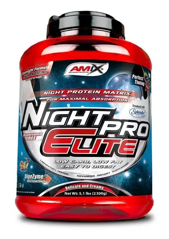 Nočné proteíny (Night) Night PRO Elite - Amix 2300 g Vanilka