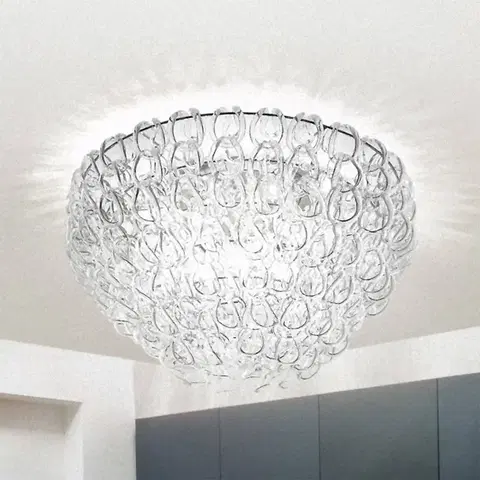 Stropné svietidlá Vistosi Sklená stropná lampa Giogali, 60 cm