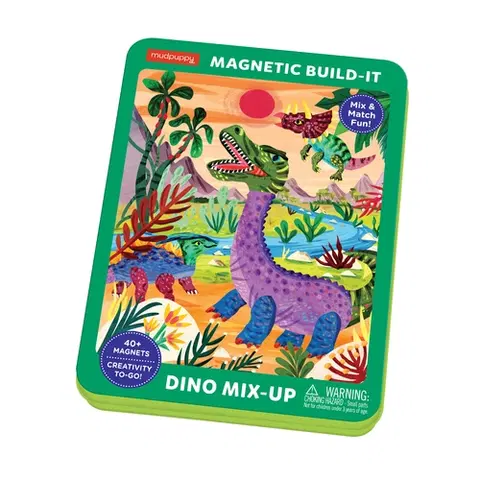 Magnetické hry Mudpuppy Magnetická plechovka Dinosaury Tiger Tribe