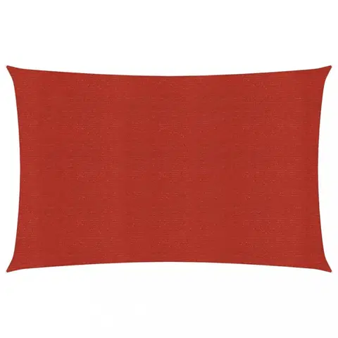 Stínící textilie Tieniaca plachta obdĺžniková HDPE 3,5 x 4,5 m Dekorhome Červená