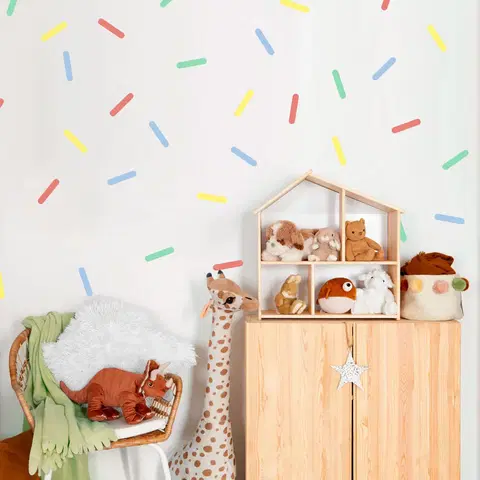 Nálepky na stenu Nálepky do detskej izby - Pestrofarebné konfety