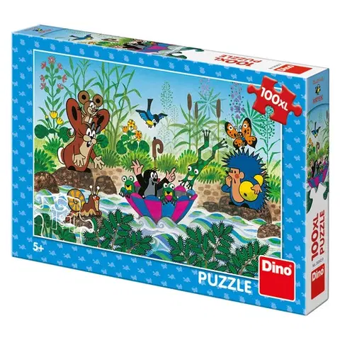 Od 100 dielikov Dino Toys Puzzle Krtková plavba v dáždniku 100 XL Dino