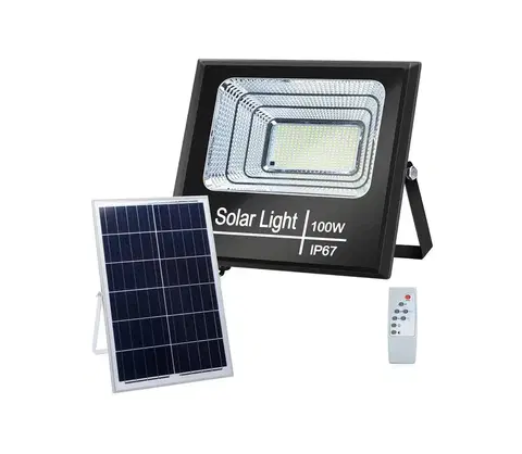 LED osvetlenie  B.V.  - LED Stmievateľný solárny reflektor LED/100W/3,2V IP67 + DO 