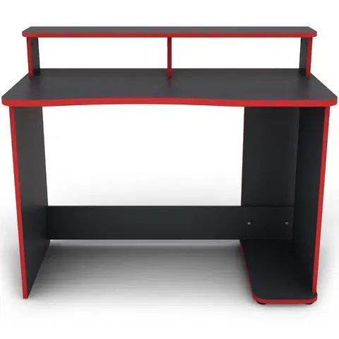Moderné kancelárske stoly Písací stôl Matrix 5 grafit/červená