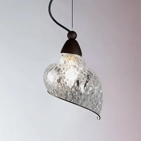 Závesné svietidlá Siru Závesná lampa Chiocciola číre sklenené tienidlo