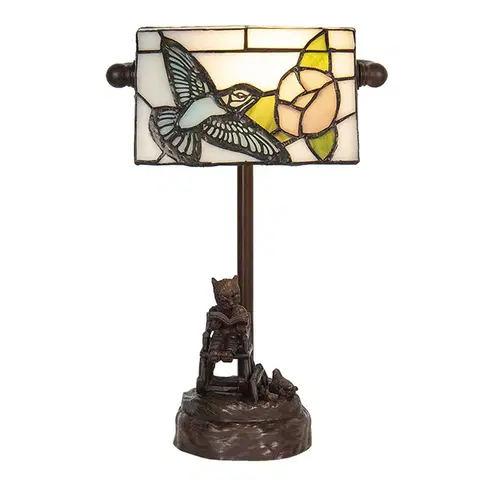 Stolové lampy Clayre&Eef Stolová lampa písací stôl 5LL-6050 Tiffany vzhľad