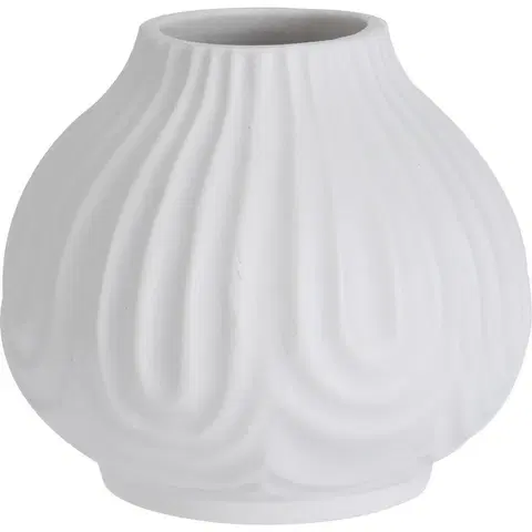 Vázy keramické Porcelánová váza Andaluse biela, 12 x 11 cm