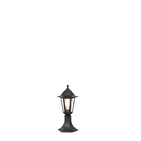 Zahradne stlpove lampy Klasická vonkajšia stojaca lampa čierna 42,2 cm IP44 - New Haven