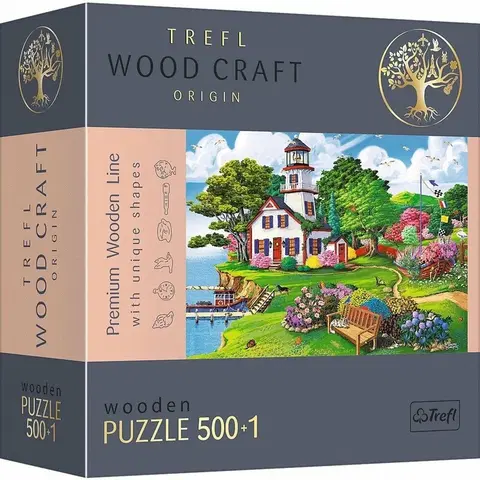 Hračky puzzle TREFL - Drevené puzzle 501 - Letný prístav