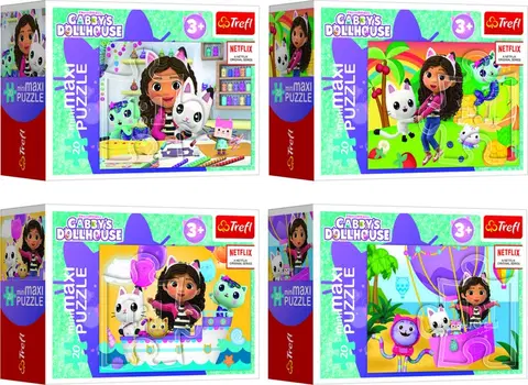 Hračky puzzle TREFL - Puzzle miniMaxi 20 - Gabbyin farebný deň / Universal Gabby's Dollhouse