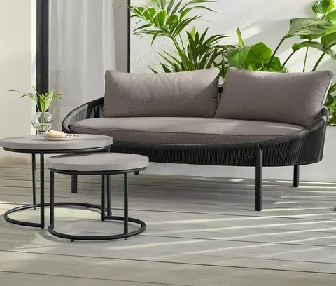Outdoor Furniture Sets Leňoška »Jara« s textilným výpletom