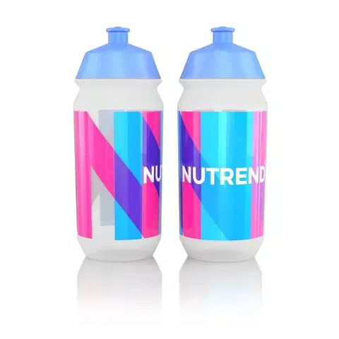 Fľaše na pitie Športová fľaša Nutrend Tacx Bidon 2019 500 ml biela s modroružovou potlačou
