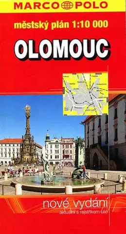 Slovensko a Česká republika Olomouc - městský plán 1:10 000