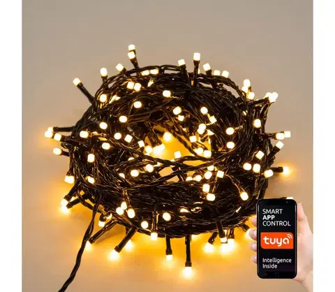 Vianočné osvetlenie  NEO LITE SMART LED - reťaz, 400ks diód WW, Wi-Fi, TUYA, 40m (07755L)